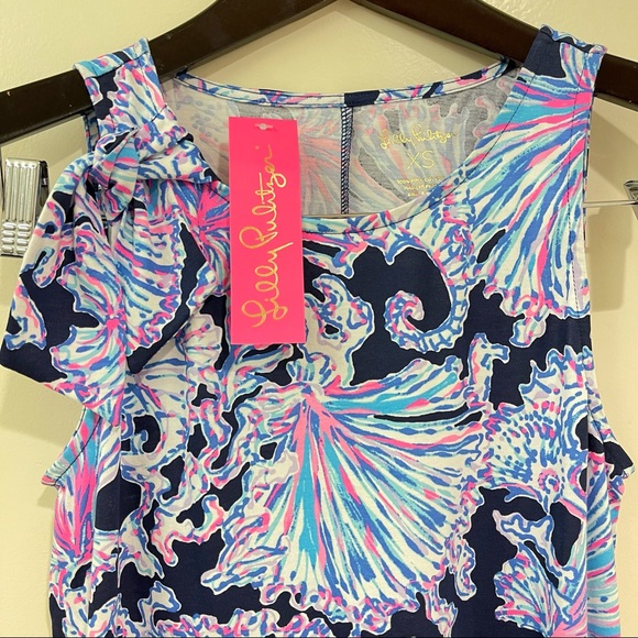Lilly Pulitzer Dress Luella Deep Sea Navy Blue XS - Picture 7 of 11